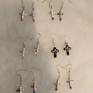Bundle cross earrings 6 Pair Asst.